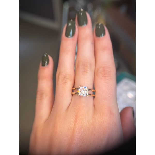 14k Yellow Gold Double Shank Semi Mount w/0.06cttw Dia Hidden Halo Sz 7 Image 2 Conti Jewelers Endwell, NY