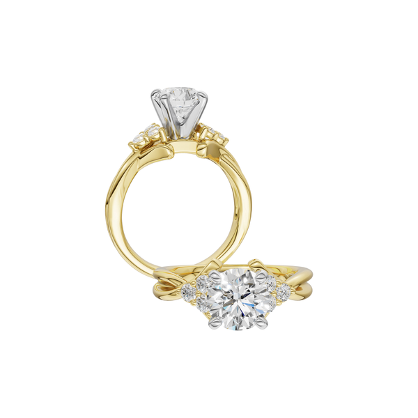 14k Two Toned .25cttw Diamond Engagement Ring Semi Mount Conti Jewelers Endwell, NY