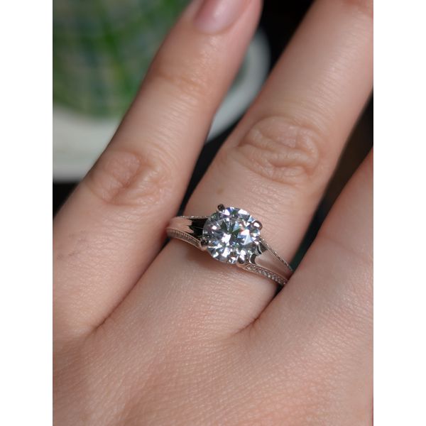 14k White Gold 0.2cttw Diamond Semi Mount Image 2 Conti Jewelers Endwell, NY