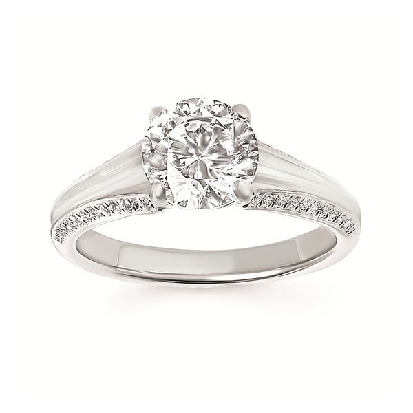 14k White Gold 0.2cttw Diamond Semi Mount Conti Jewelers Endwell, NY