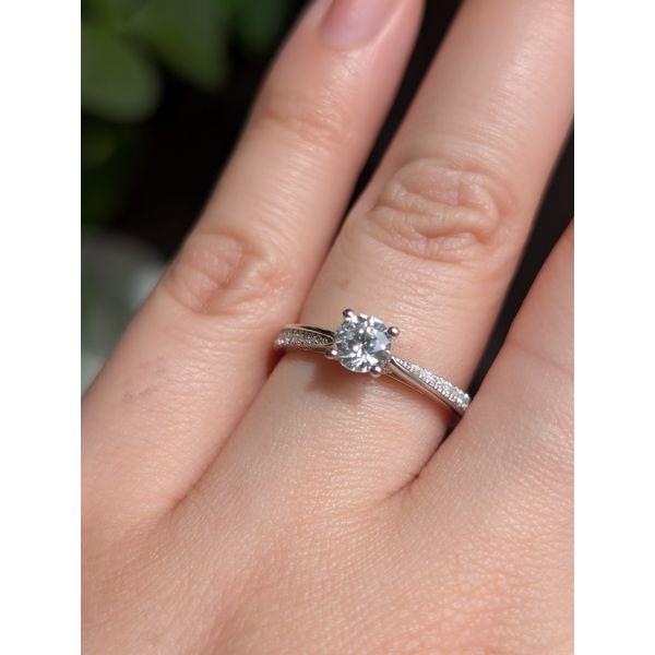 14k WG 0.13cttw Diamond Simple Twist Semi Mount Image 2 Conti Jewelers Endwell, NY