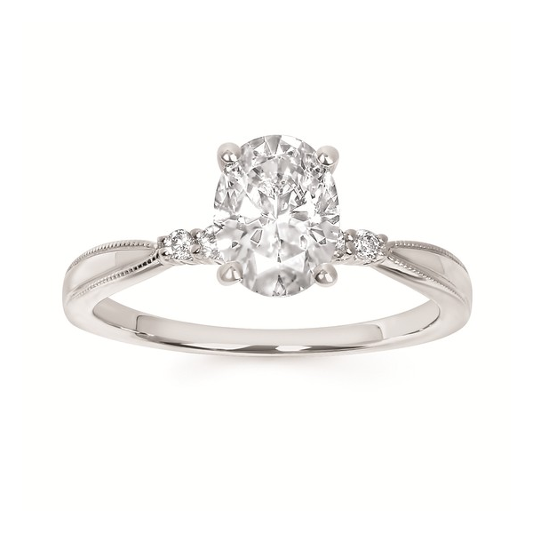 14k WG 0.09cttw Diamond Four Side Stone Semi Mount Conti Jewelers Endwell, NY