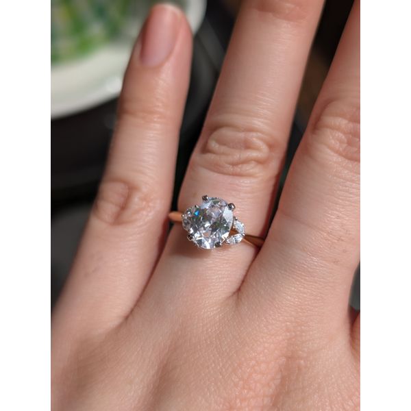 14k Two Toned 0.2cttw Diamnd Four Marquise Side Stones Semi Mount Image 2 Conti Jewelers Endwell, NY