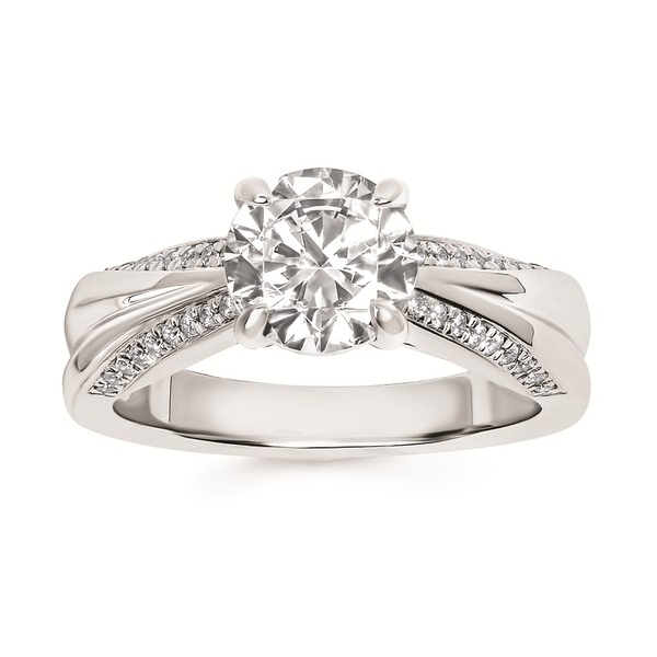 14k WG 0.14cttw Diamond Thick Band Semi mount Conti Jewelers Endwell, NY