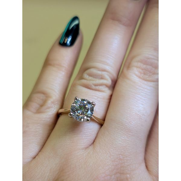 14k Two Toned 0.06cttw Diamond Semi Mount Hidden Halo Image 3 Conti Jewelers Endwell, NY