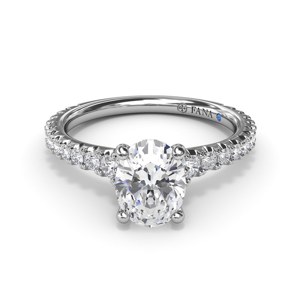 14k White Gold 0.51cttw Diamond Semi Mount Engagement Ring Conti Jewelers Endwell, NY