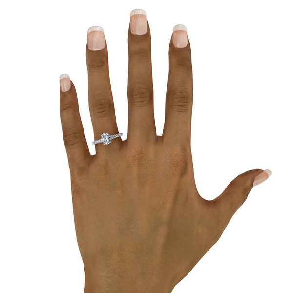 14k White Gold 0.51cttw Diamond Semi Mount Engagement Ring Image 3 Conti Jewelers Endwell, NY