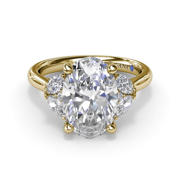 14k Yellow Gold .40cttw Diamond Semi Mount Engagement ring Conti Jewelers Endwell, NY