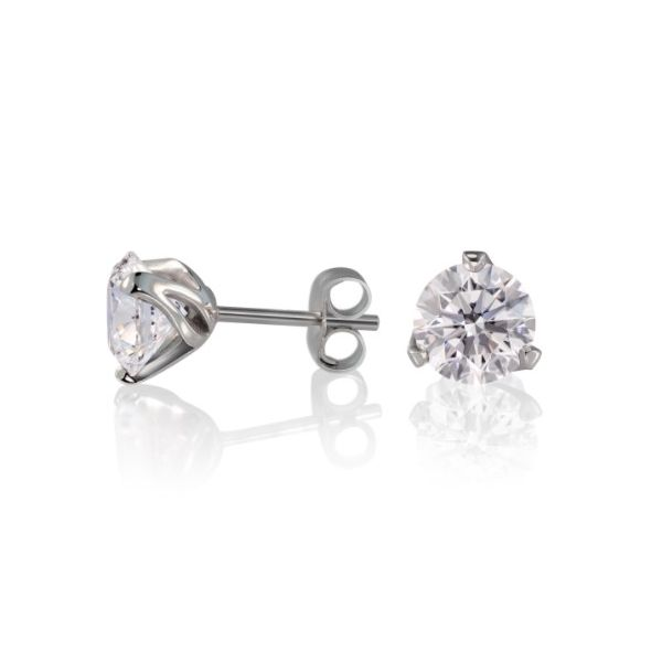 1.21cttw Elegant Flame Diamond Earrings in Platinum Conti Jewelers Endwell, NY