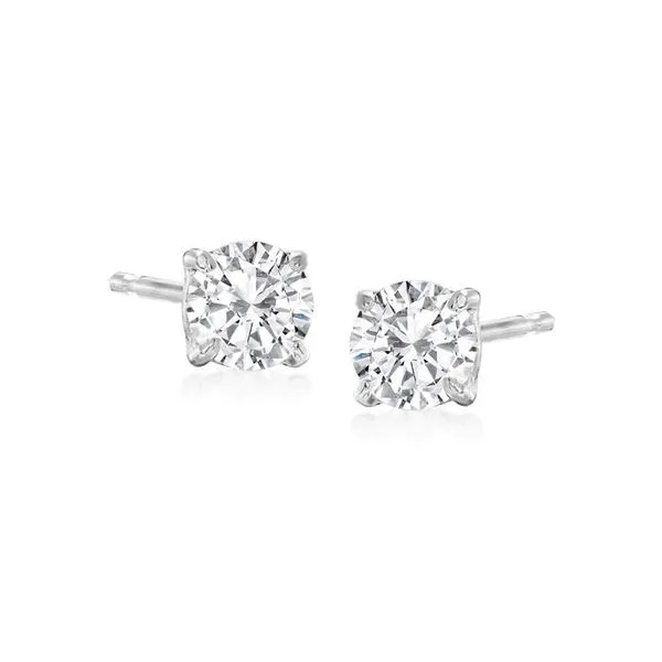 .38cttw Diamond Stud Earrings in 14k White Gold Conti Jewelers Endwell, NY