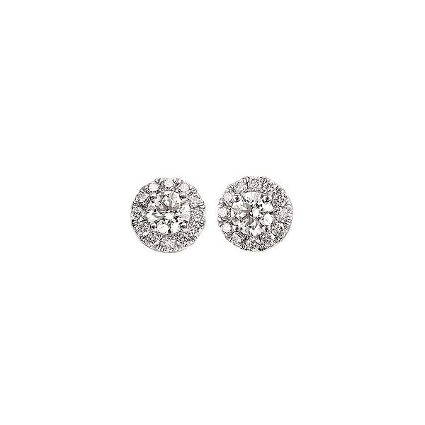 Eco-Brilliance® 1.00 Ctw. Lab-Created Diamond Halo Earrings In 14K Gold Conti Jewelers Endwell, NY