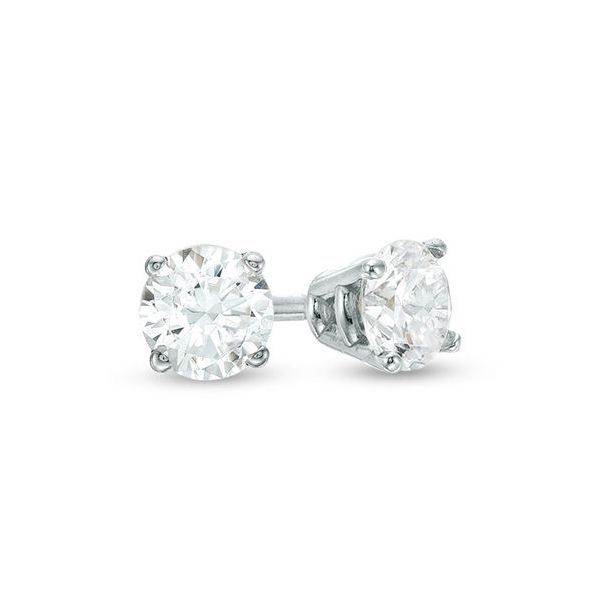 Diamond Stud Earrings in 14k White Gold (.41cttw) Conti Jewelers Endwell, NY