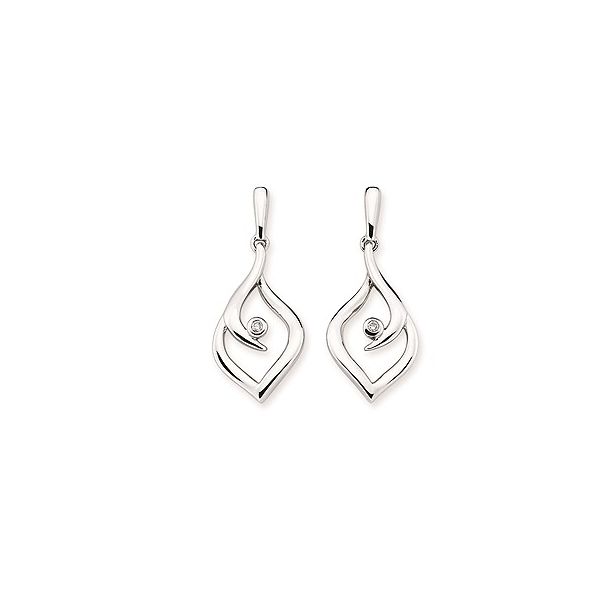 Diva Diamonds® Drop Earrings In Sterling Silver With .02 Ctw. Diamonds Conti Jewelers Endwell, NY