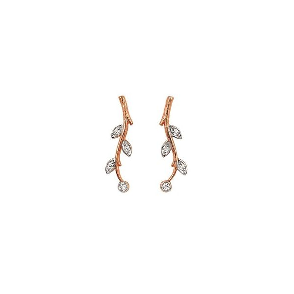 1/10 Ctw. Diamond Vine Earrings In 14K Gold Conti Jewelers Endwell, NY