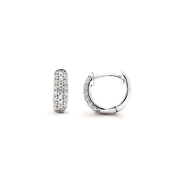 1/4 Ctw. Diamond Pave Hoop Earrings In 14K Gold Conti Jewelers Endwell, NY