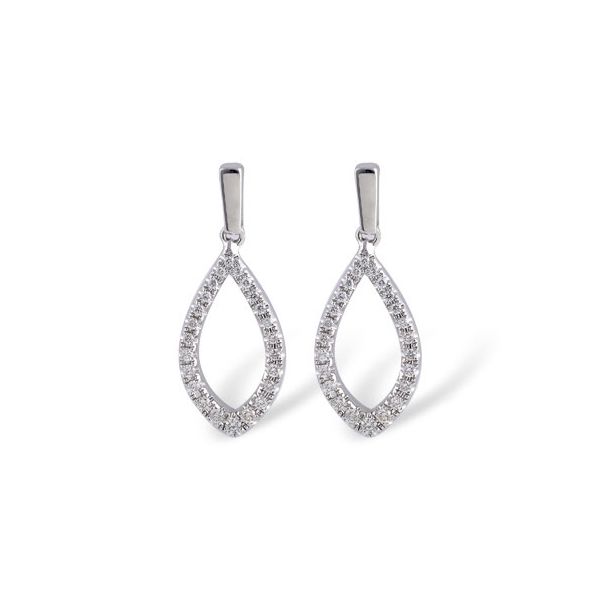 .45ct tw. Diamond Teardrop Earrings in 14k White Gold Conti Jewelers Endwell, NY