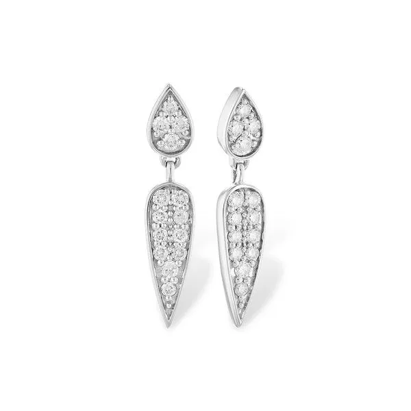 1/3ct tw. Diamond Drop Earrings in 14k White Gold Conti Jewelers Endwell, NY