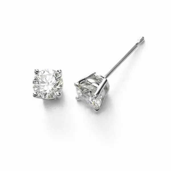 .30ct tw. Diamond Solitaire Stud Earrings in 14k White Gold Conti Jewelers Endwell, NY