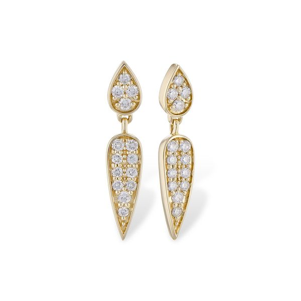 .33 ct tw. Geometric Diamond Drop Earrings in 14kt Gold Conti Jewelers Endwell, NY