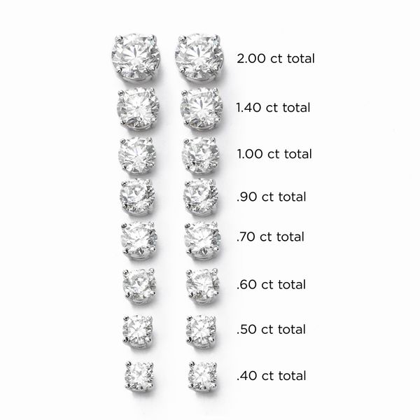 .30ct tw. Diamond Solitaire Stud Earrings in 14k White Gold Image 2 Conti Jewelers Endwell, NY