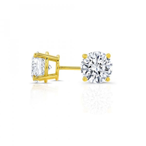 14K Yellow Gold 3/4ctw Round Diamond Stud Earrings Image 2 Conti Jewelers Endwell, NY