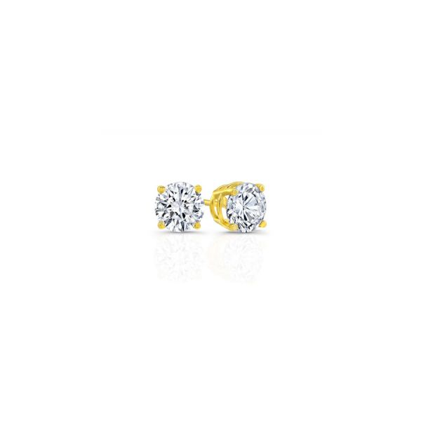 14K Yellow Gold 3/4ctw Round Diamond Stud Earrings Conti Jewelers Endwell, NY