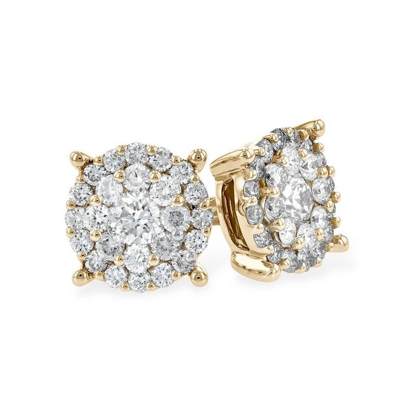 1.00ct TW Diamond Stud Earrings in 14K Yellow Gold Conti Jewelers Endwell, NY
