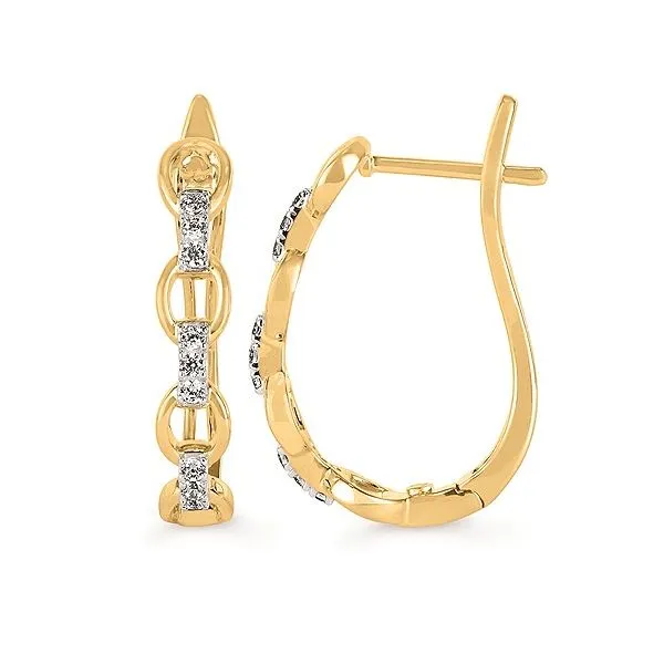1/5 Ctw. Diamond Chain Link Hoop Earrings Conti Jewelers Endwell, NY