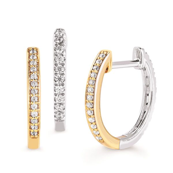 1/4 Ctw Reversible Hoop Earrings Conti Jewelers Endwell, NY