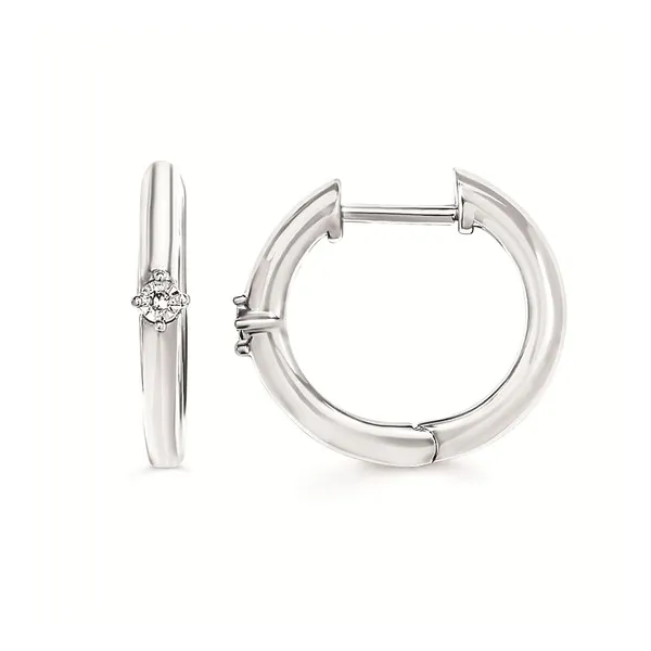 .01 Ctw. Diamond Hoop Earrings In Sterling Silver Conti Jewelers Endwell, NY