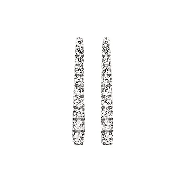 1/5 Ctw. Diamond Bar Earrings In 14K White Gold Conti Jewelers Endwell, NY