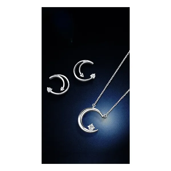 .01 Ctw. Diamond Swirl Earrings In Sterling Silver Image 2 Conti Jewelers Endwell, NY