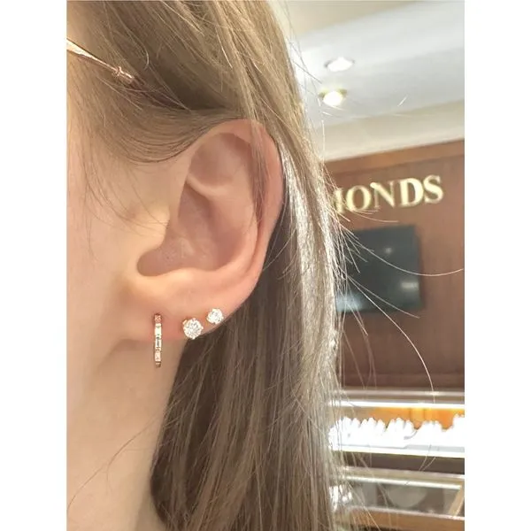 1/10cttw Diamond Huggie Earrings in 14k Yellow Gold Image 2 Conti Jewelers Endwell, NY