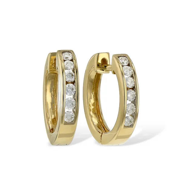 .25 cttw Diamond Huggie Earrings in 14k Yellow Gold Conti Jewelers Endwell, NY