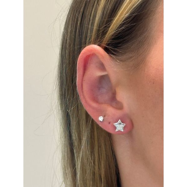 SS 0.1cttw Dia Star Earrings Image 2 Conti Jewelers Endwell, NY