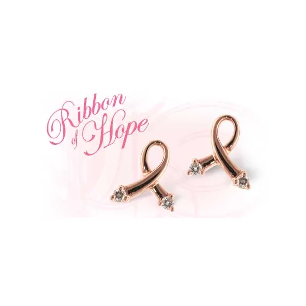 .07 Ctw. Diamond Ribbon of Hope Earrings in 14k Rose Gold Conti Jewelers Endwell, NY