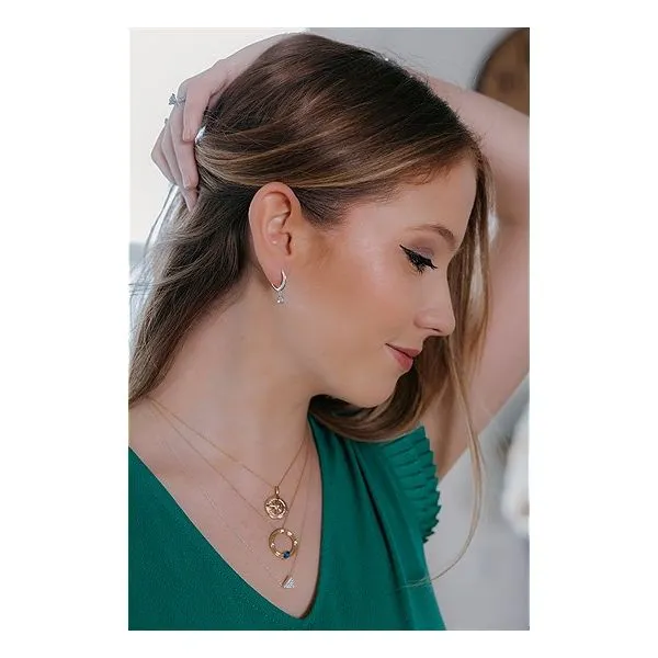 .01 Ctw. Diamond Hoop Earrings In Sterling Silver Image 2 Conti Jewelers Endwell, NY