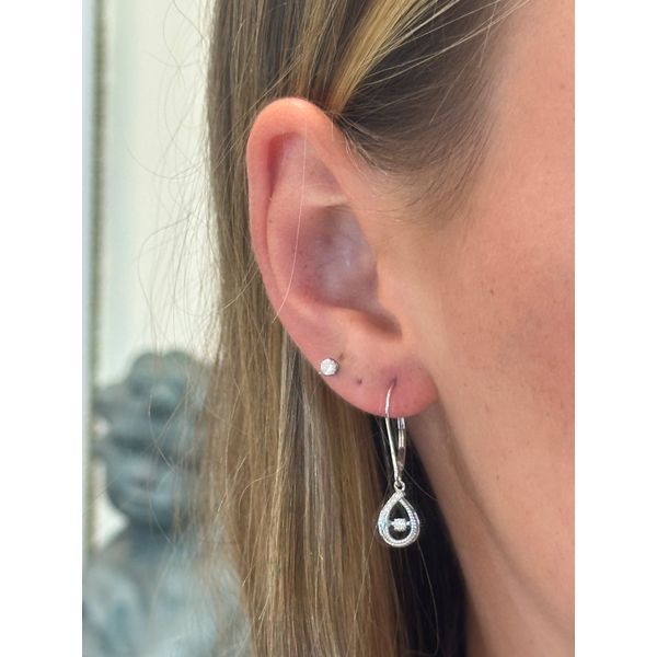 SS 0.02cttw Dia Shimmering Diamond Earrings Image 2 Conti Jewelers Endwell, NY