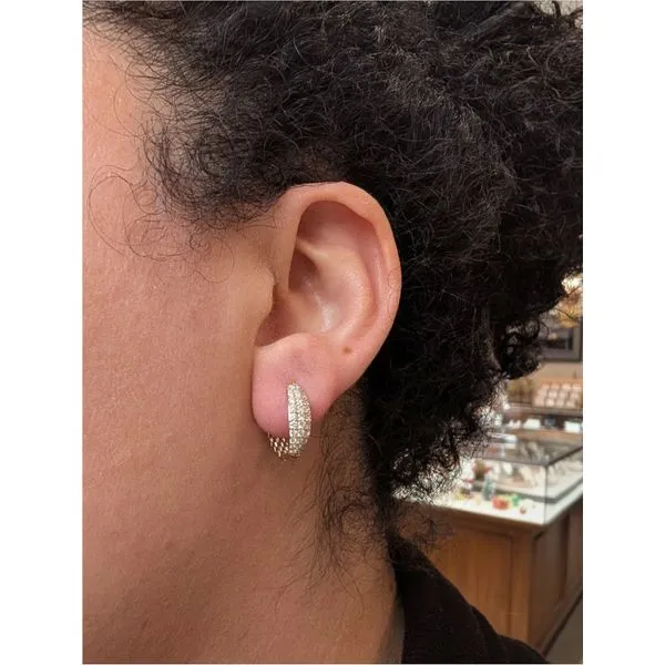 1/2 cttw Diamond Huggie Earrings in 14k Yellow Gold Image 2 Conti Jewelers Endwell, NY