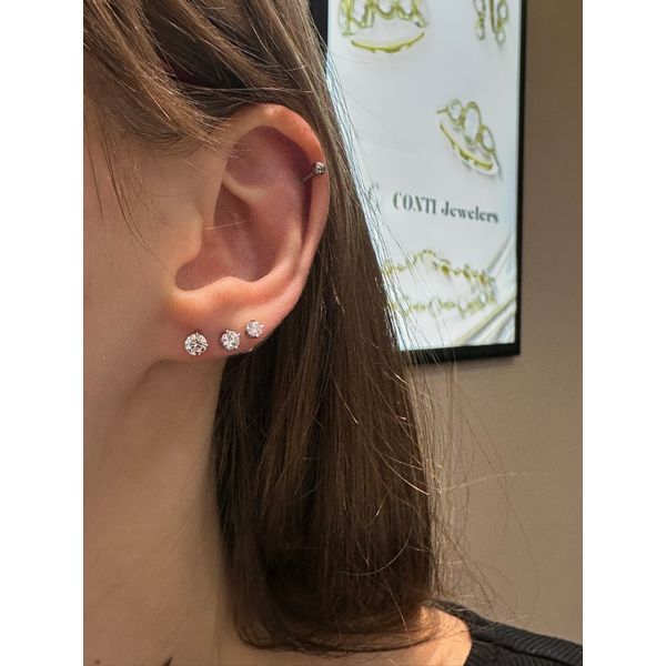 14k White Gold .50ct Diamond Studs Image 2 Conti Jewelers Endwell, NY