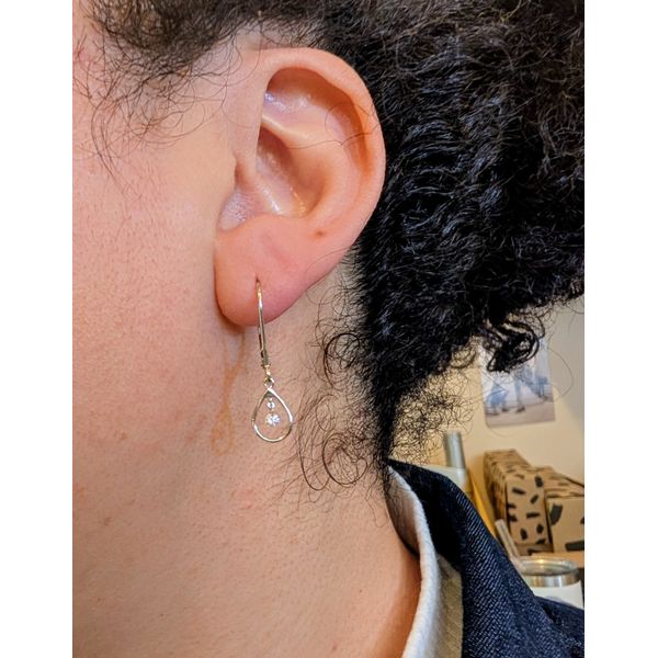 14k WG 0.10cttw Dia Shimmering Earrings Image 2 Conti Jewelers Endwell, NY