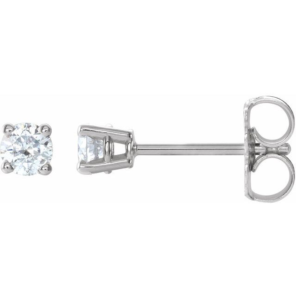 14k WG .25cttw Dia Stud Earrings Four Prong Conti Jewelers Endwell, NY