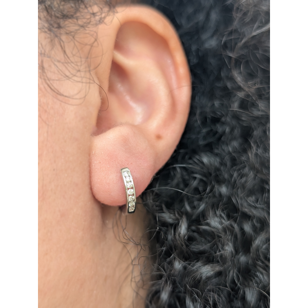 1/4 cttw Diamond Huggie Earrings in 14k Yellow Gold Image 2 Conti Jewelers Endwell, NY