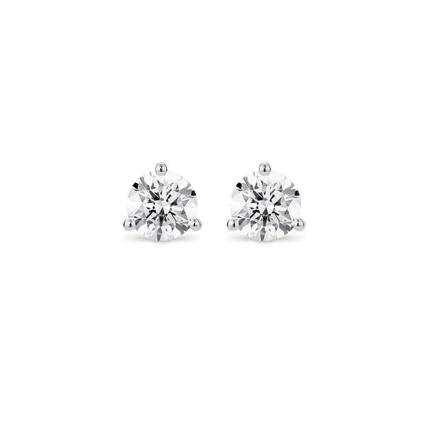 Lab-Grown Diamond 1 1/2ct. tw. Round Brilliant Solitaire 14k Gold Studs Conti Jewelers Endwell, NY