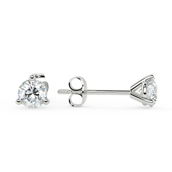 1/2 ct tw. Lab-Grown Diamond Stud Earrings in 14k White Gold Image 2 Conti Jewelers Endwell, NY