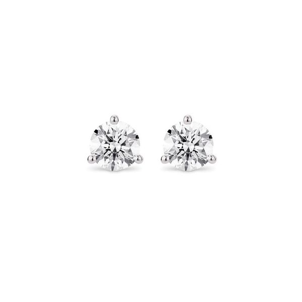 Lab-Grown Diamond 2ct. tw. Round Brilliant Solitaire 14k Gold Studs Conti Jewelers Endwell, NY