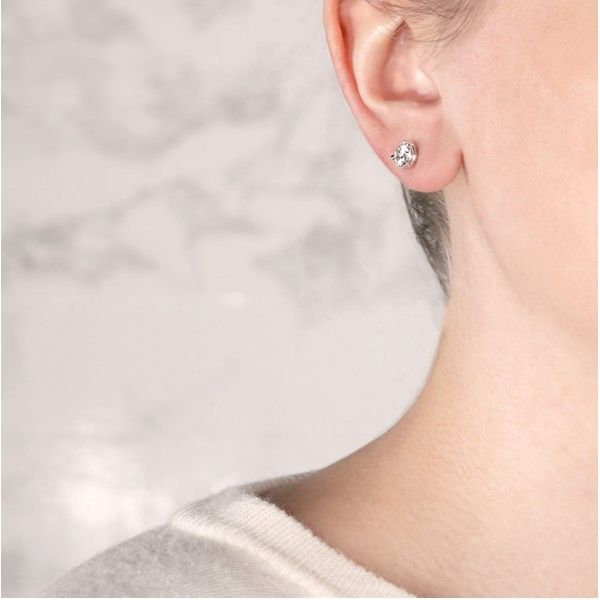 Lab-Grown Diamond Stud Earrings in 14k White Gold (1 ct. tw.) Image 2 Conti Jewelers Endwell, NY