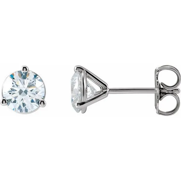 14K White 1 1/4 CTW Lab-Grown Diamond Stud Earrings Conti Jewelers Endwell, NY