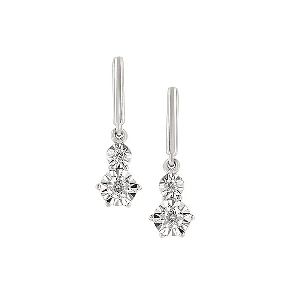 14k WG Dangle Earrings CTW: 0.15 Conti Jewelers Endwell, NY