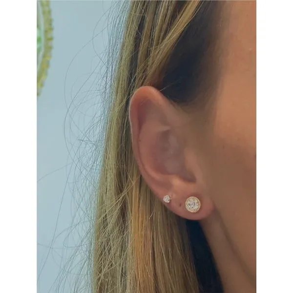 14 Karat Yellow Stud Diamond Earrings - LAB Image 3 Conti Jewelers Endwell, NY